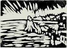 Holzschnitt von Johannes Fischer: Original-Holzschnitt von Johannes Fischer, in: Ver! (Wien), [3]. Jg., H. 32 (Jänner 1921), Titelblatt