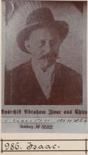 Abraham Isaak. © Staatsarchiv Hamburg, Signatur 331-3-1063: Sammlung von Fotos von Anarchisten für das »Anarchisten-Album«