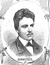 Anton Kammerer. Zeichnung in »Morgen-Post« (Wien) vom 6. April 1884