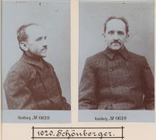 Anton Schönberger. © Staatsarchiv Hamburg, Signatur 331-3-1063: Sammlung von Fotos von Anarchisten für das »Anarchisten-Album«