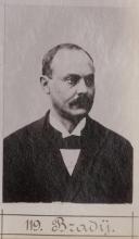 Eduard Brady. © Staatsarchiv Hamburg, Signatur 331-3-1063: Sammlung von Fotos von Anarchisten für das »Anarchisten-Album«