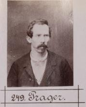 Hermann Prager. © Staatsarchiv Hamburg, Signatur 331-3-1063: Sammlung von Fotos von Anarchisten für das »Anarchisten-Album«