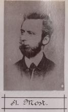 Johann Most. © Staatsarchiv Hamburg, Signatur 331-3-1063: Sammlung von Fotos von Anarchisten für das »Anarchisten-Album«