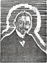 Karl Adolph. Holzschnitt von Karl Josef Habiger alias Zwoelfboth (1886–1959) in: Revolution (Wien), [1]. Jg., Nr. 13 (17. Mai 1919), S. 3