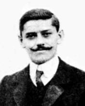 Karl Dopf. Ausschnitt aus einer Postkarte Steyrermühl 1913