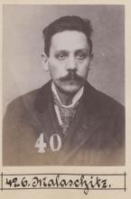 Matthias Malaschitz © Staatsarchiv Hamburg, Signatur 331-3-1063: Sammlung von Fotos von Anarchisten für das »Anarchisten-Album«