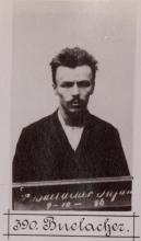 Stefan Buelacher. © Staatsarchiv Hamburg, Signatur 331-3-1063: Sammlung von Fotos von Anarchisten für das »Anarchisten-Album«