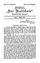 »Der Radikale« (Graz), [1]. Jg., Nr. [1] (8. August 1903)