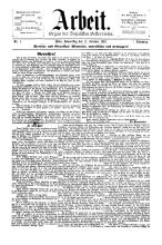Arbeit. Organ der Sozialisten Österreichs. Wien, 27. Oktober 1887